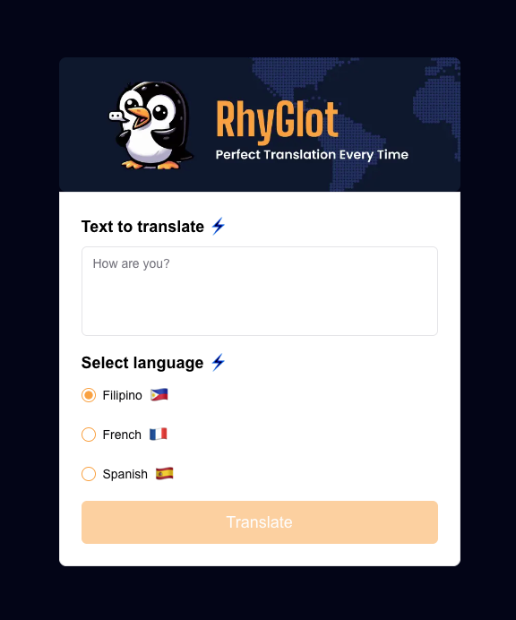 RhyGlot AI Translator