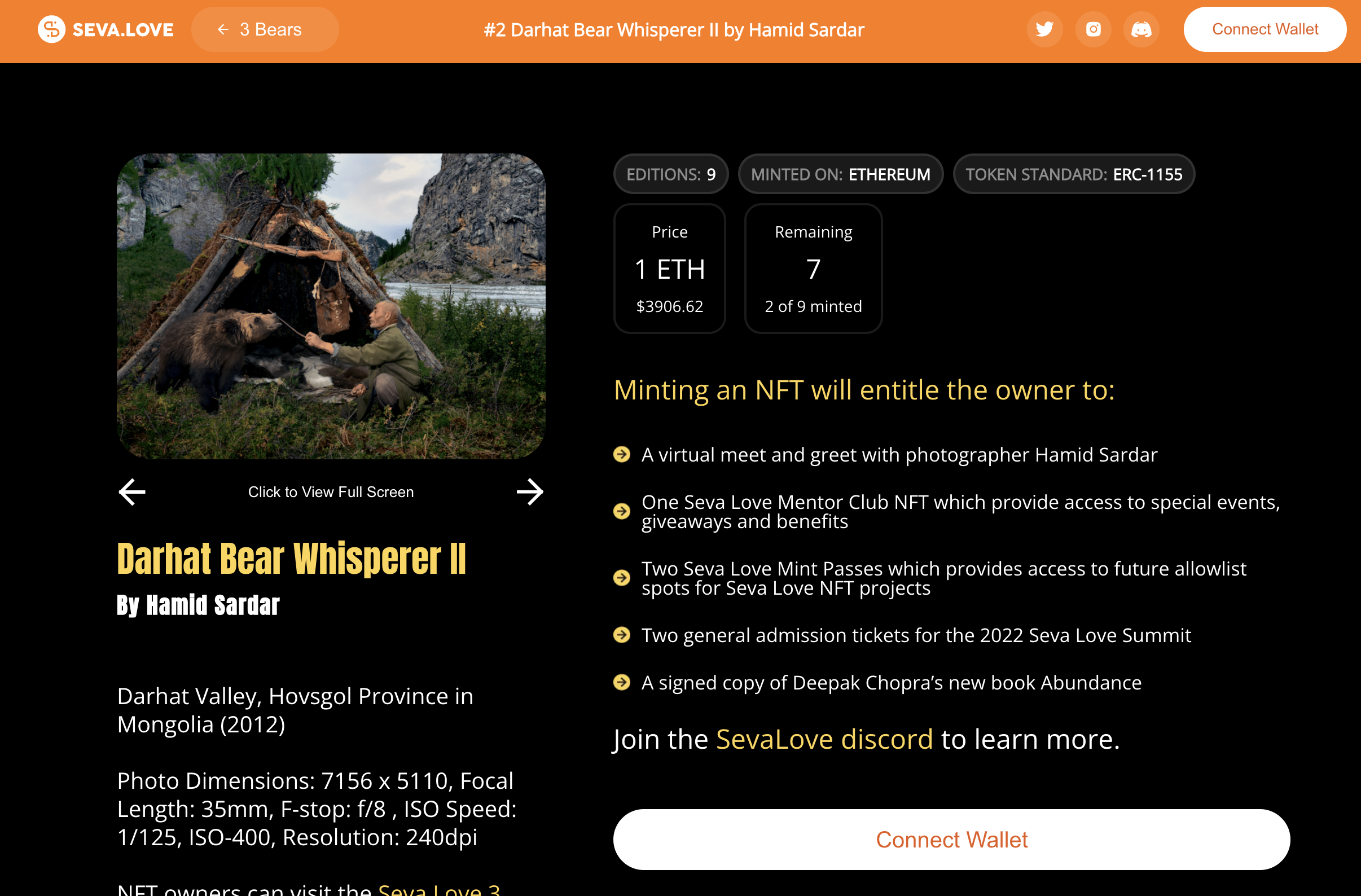 3 Bears NFT Landing Page